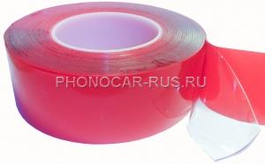 AFT5005/A10T 5M   Скотч двухсторонний прозрачный, 51ммх5м, толщина 1мм,