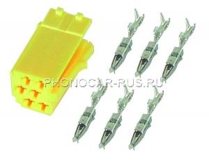 Комплект Mini-ISO коннектора (желтый)