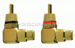 Коннектор RCA 90 гр. мама-папа